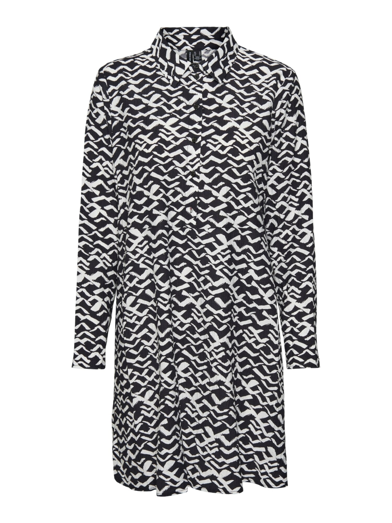 VERO MODA Košeľové šaty 'SISSI'  čierna / biela