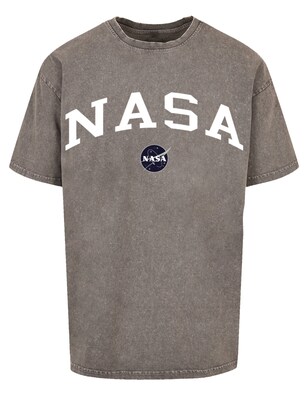 F4NT4STIC Shirt ‘NASA’ Donkergrijs / Zwart / Wit