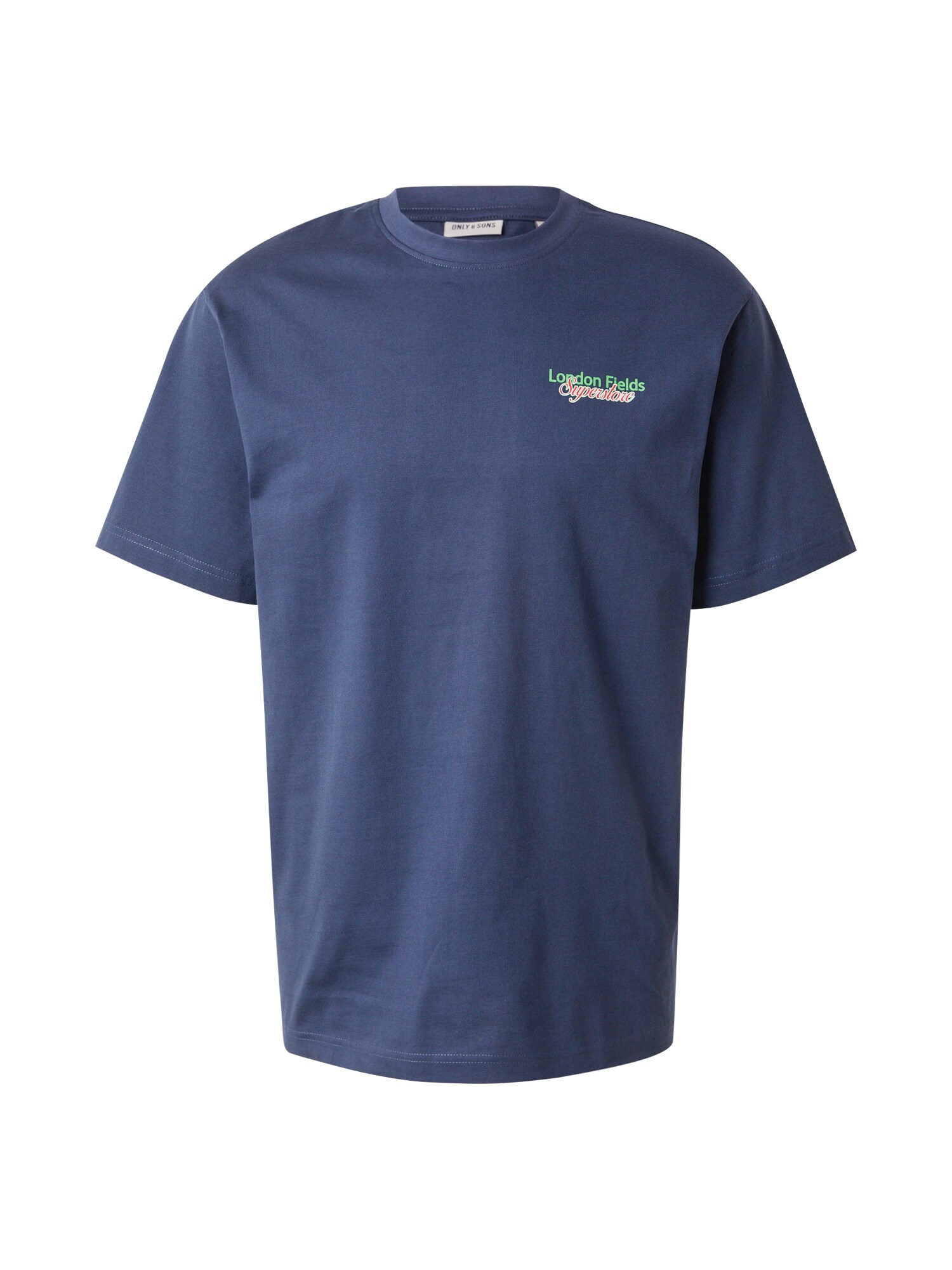 Only & Sons Tricou 'ONSFRED'  bleumarin / verde / roșu cireș / alb