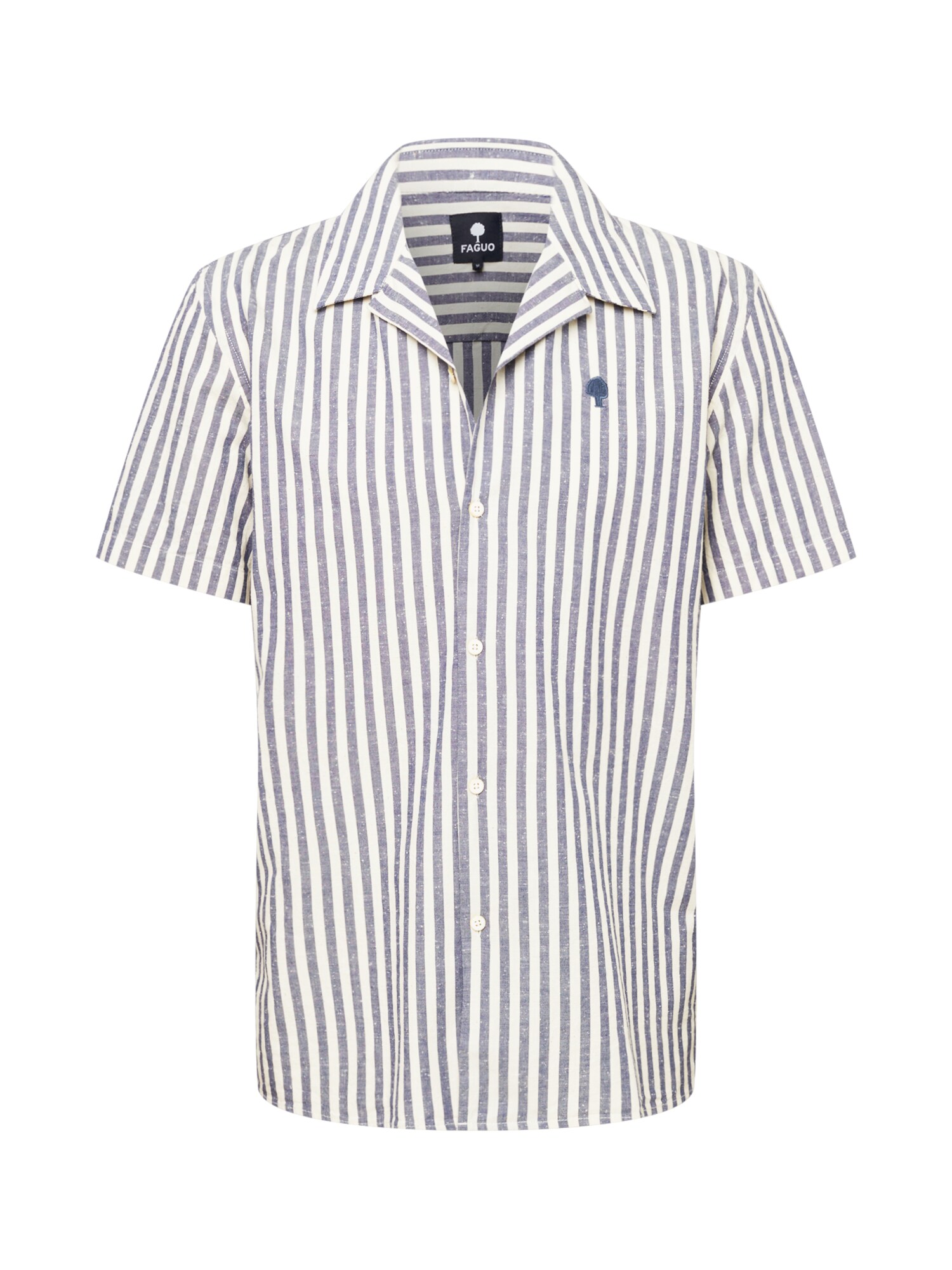 FAGUO Marškiniai 'VIMY' nebalintos drobės spalva / tamsiai mėlyna jūros spalva