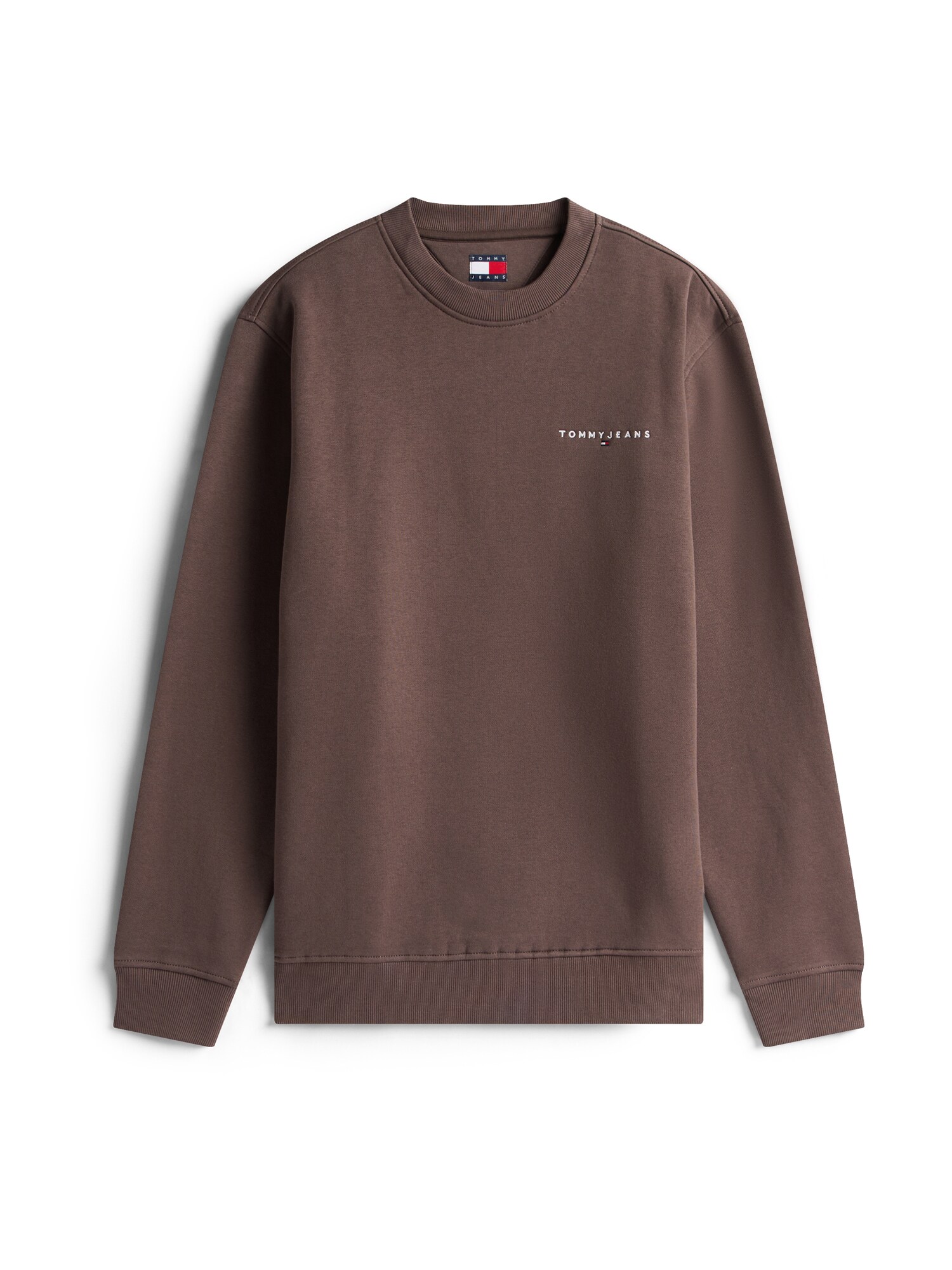 Tommy Jeans Bluză de molton  ciocolatiu / alb