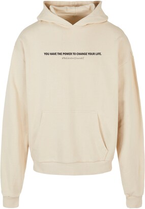 Merchcode Sweatshirt ‘WD – Believe In Yourself’ Sand / Zwart