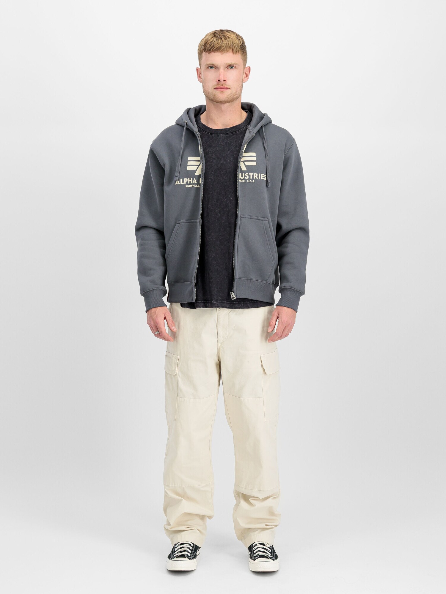 ALPHA INDUSTRIES Tepláková bunda 'Basic'  tmavosivá (obrázok 3)