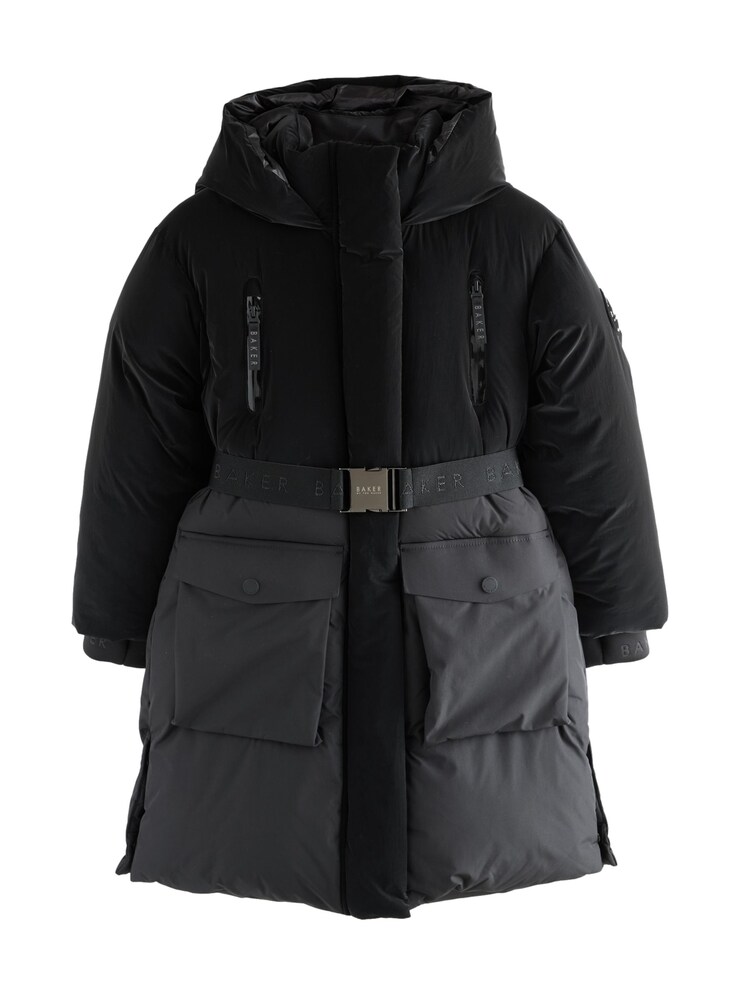 Baker by Ted Baker Mantel Mädchen Größe 128 dunkelgrau / schwarz