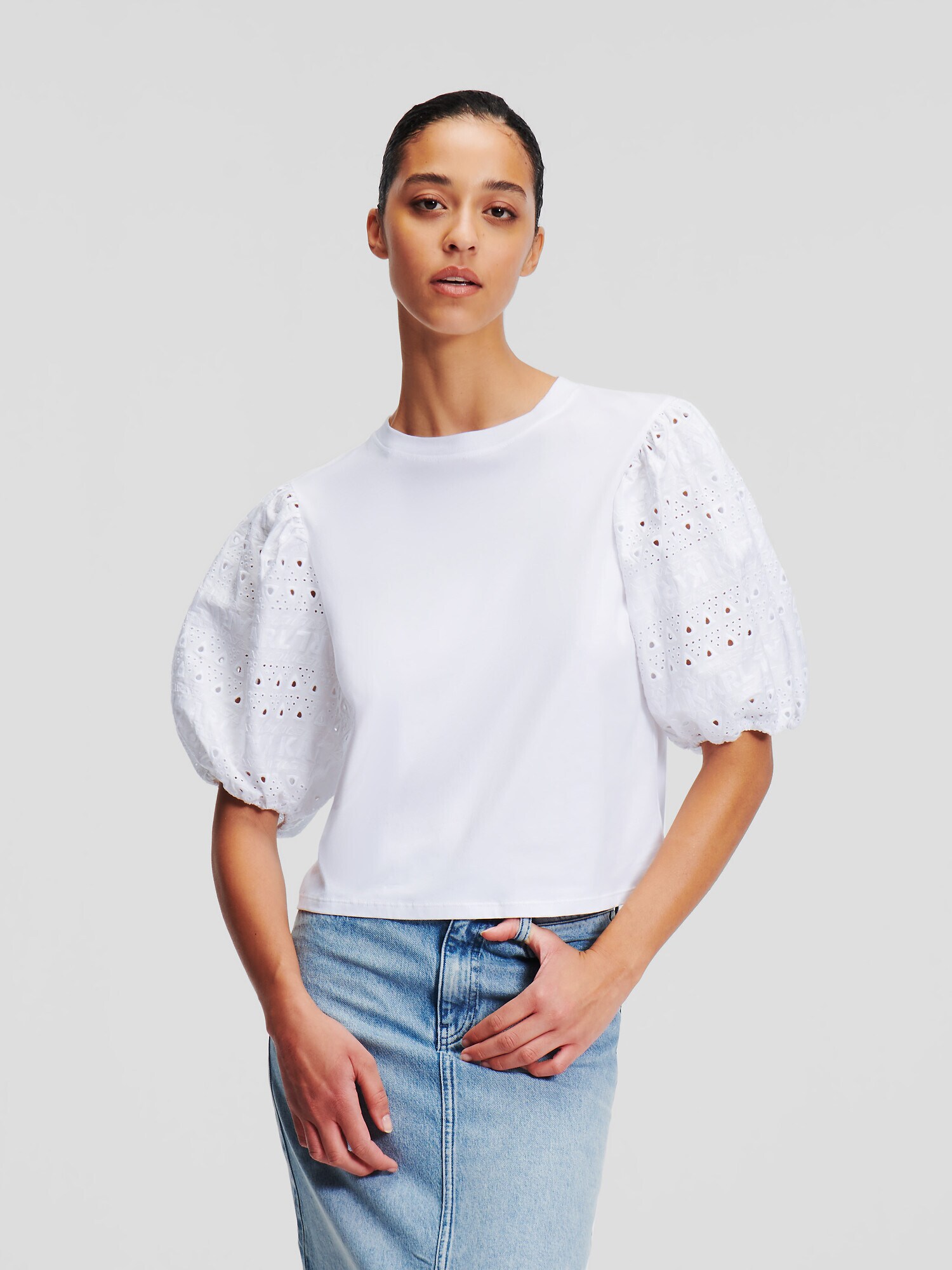 Karl Lagerfeld Blúz 'Lace'  fehér termék 2. képe