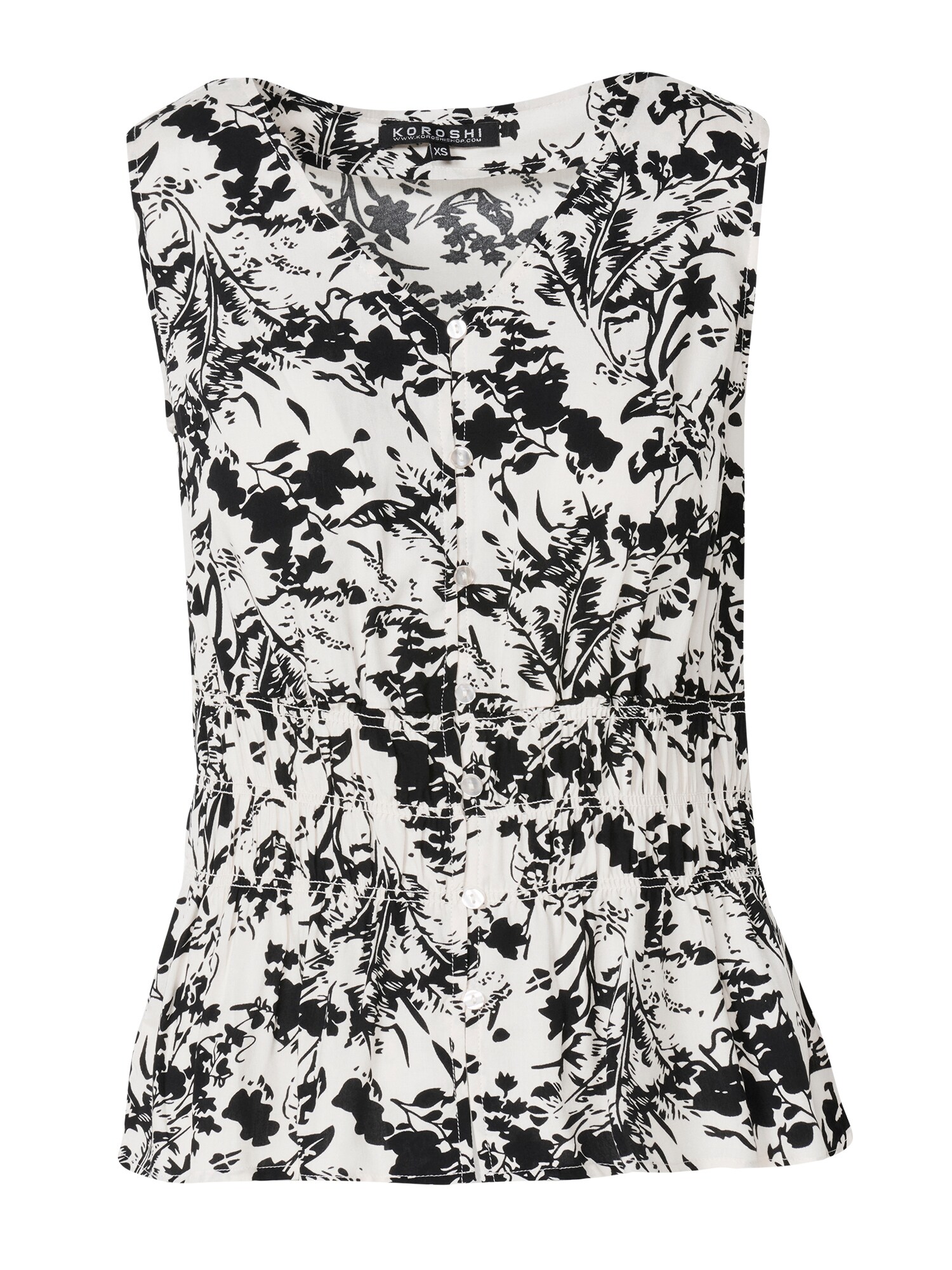 KOROSHI Top  negro / blanco