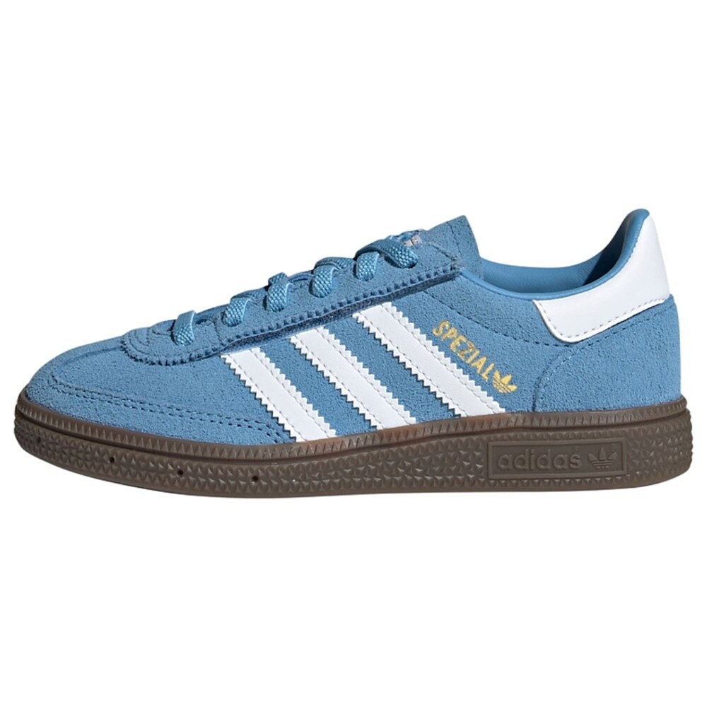 ADIDAS ORIGINALS Sneaker 'Handball Spezial' Jungen Größe 30.5 hellblau / gold / weiß