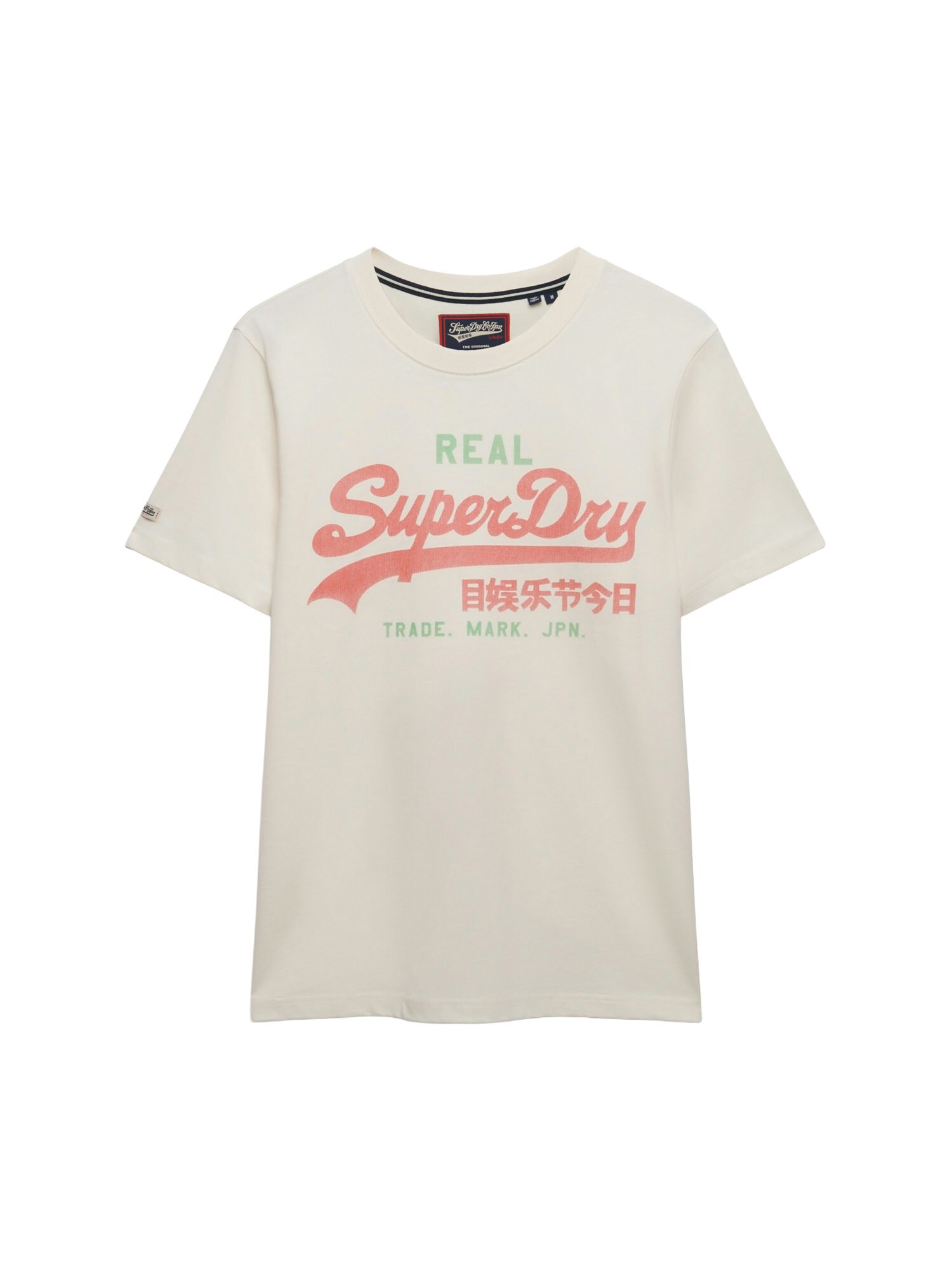Superdry & Co Tricou  verde deschis / roșu deschis / alb