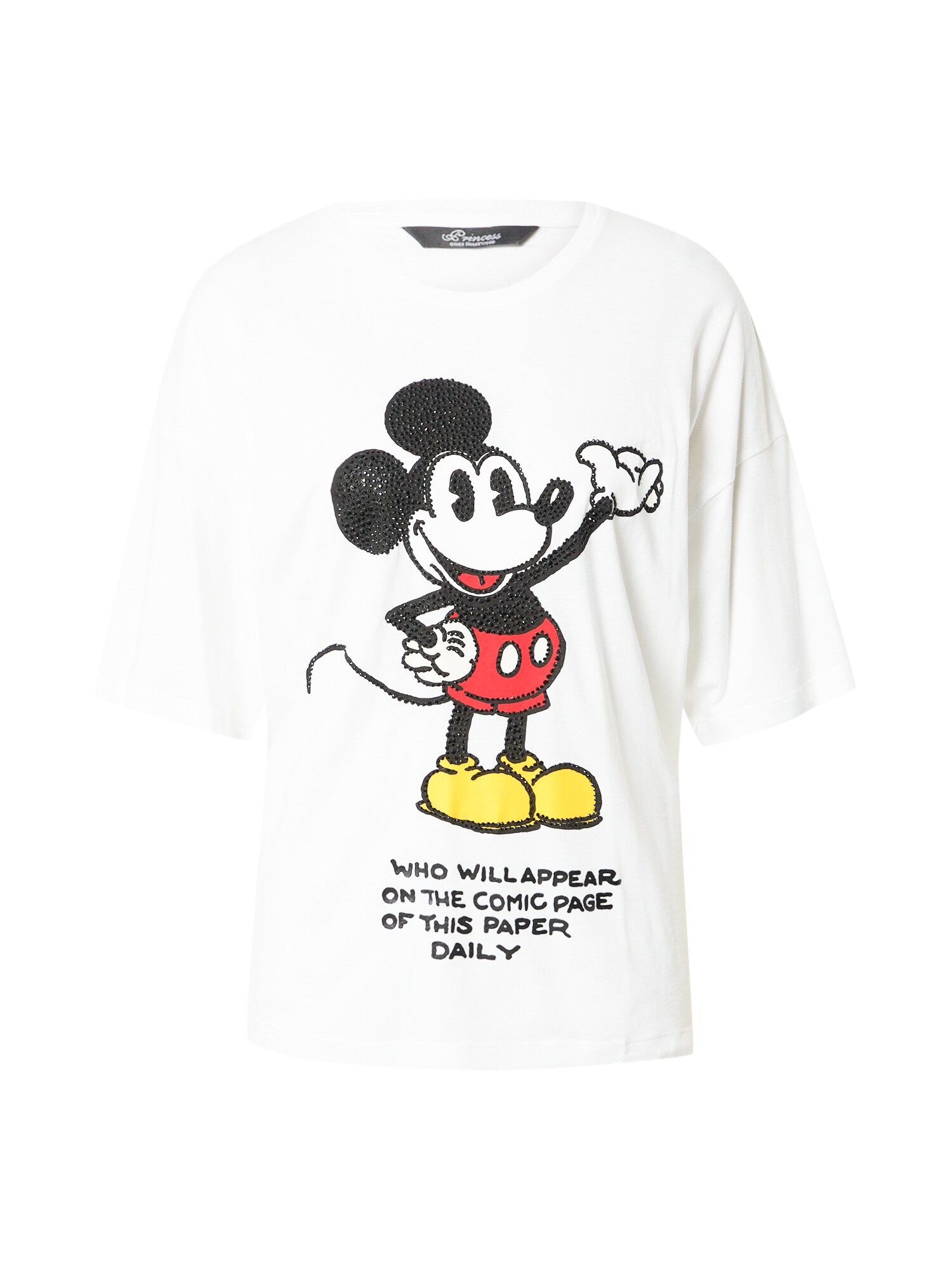 PRINCESS GOES HOLLYWOOD Marškinėliai 'Mickey' geltona / juoda / balta