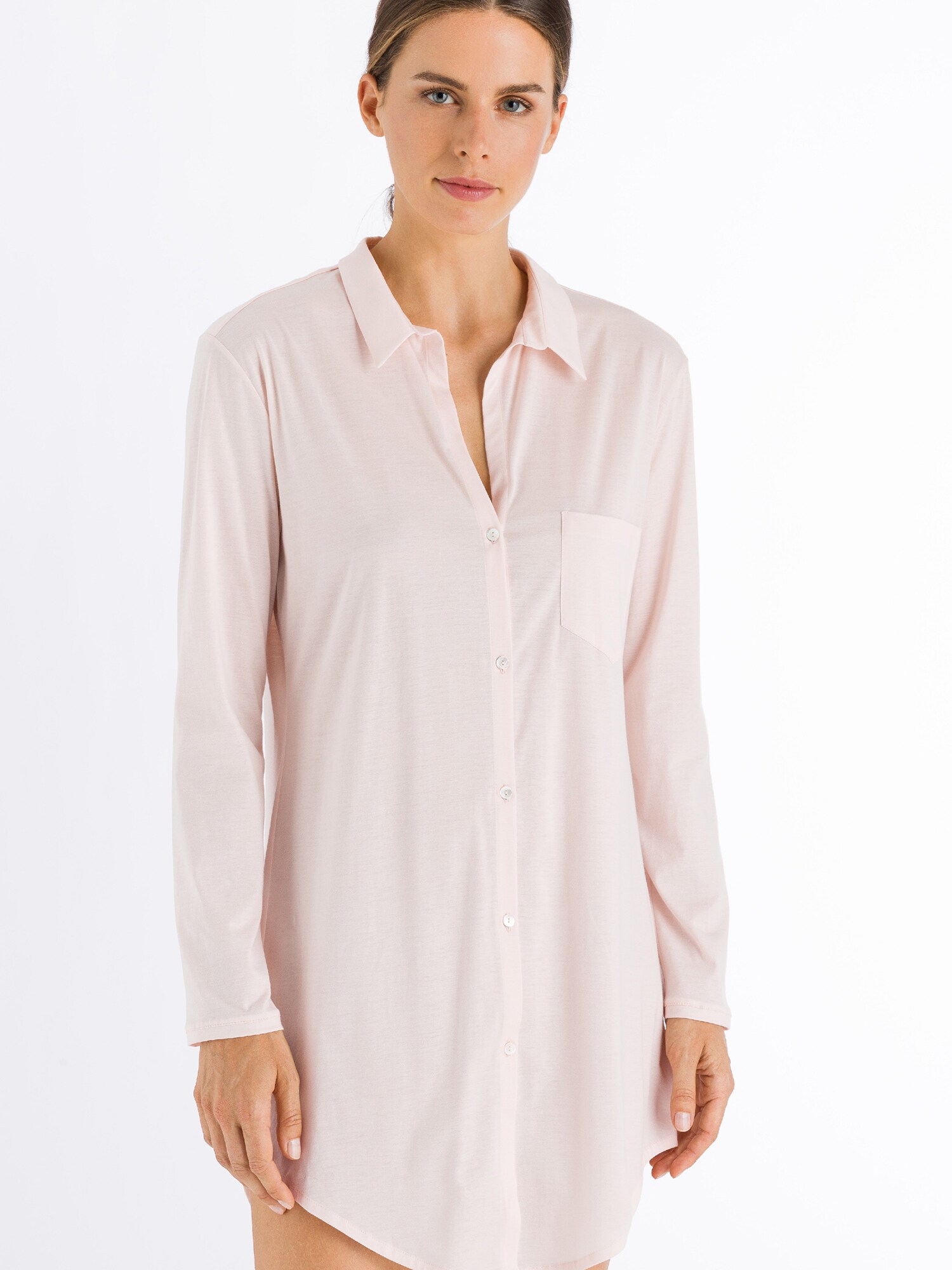 Thumbnail - Hanro Langarm Nachthemd  Cotton Deluxe 90cm