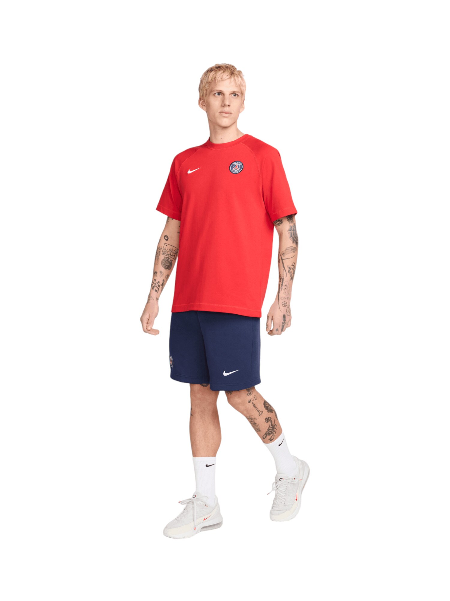 NIKE Tricou funcțional  bleumarin / roși aprins / negru / alb