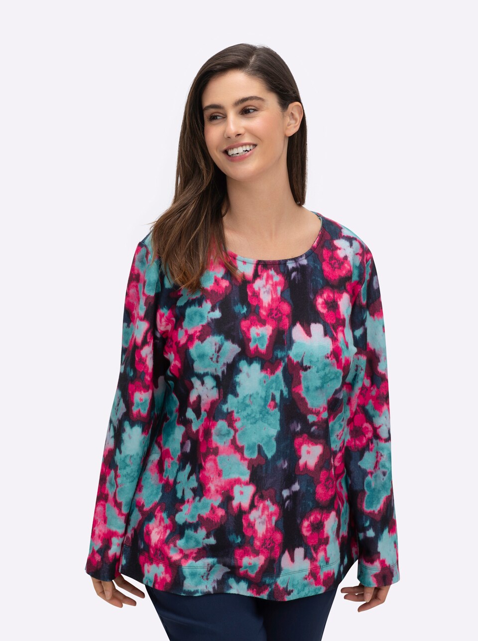 Sweatshirt marinblå / turkos