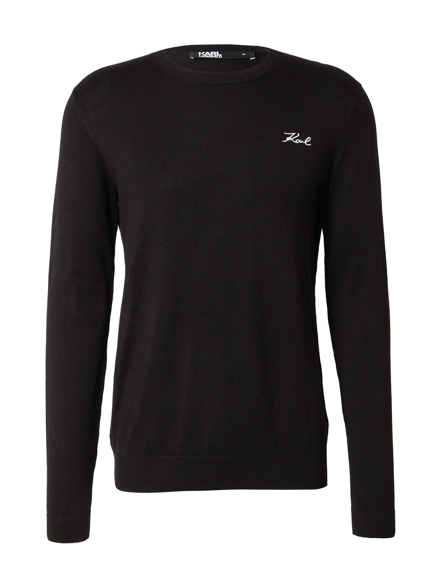 Karl Lagerfeld Pulover  negru / alb