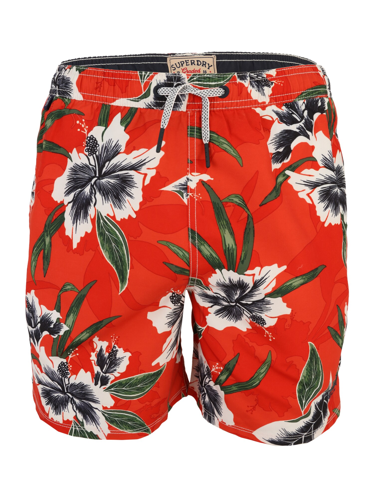 Superdry & Co Șorturi de baie  ecru / albastru marin / verde închis / roșu orange