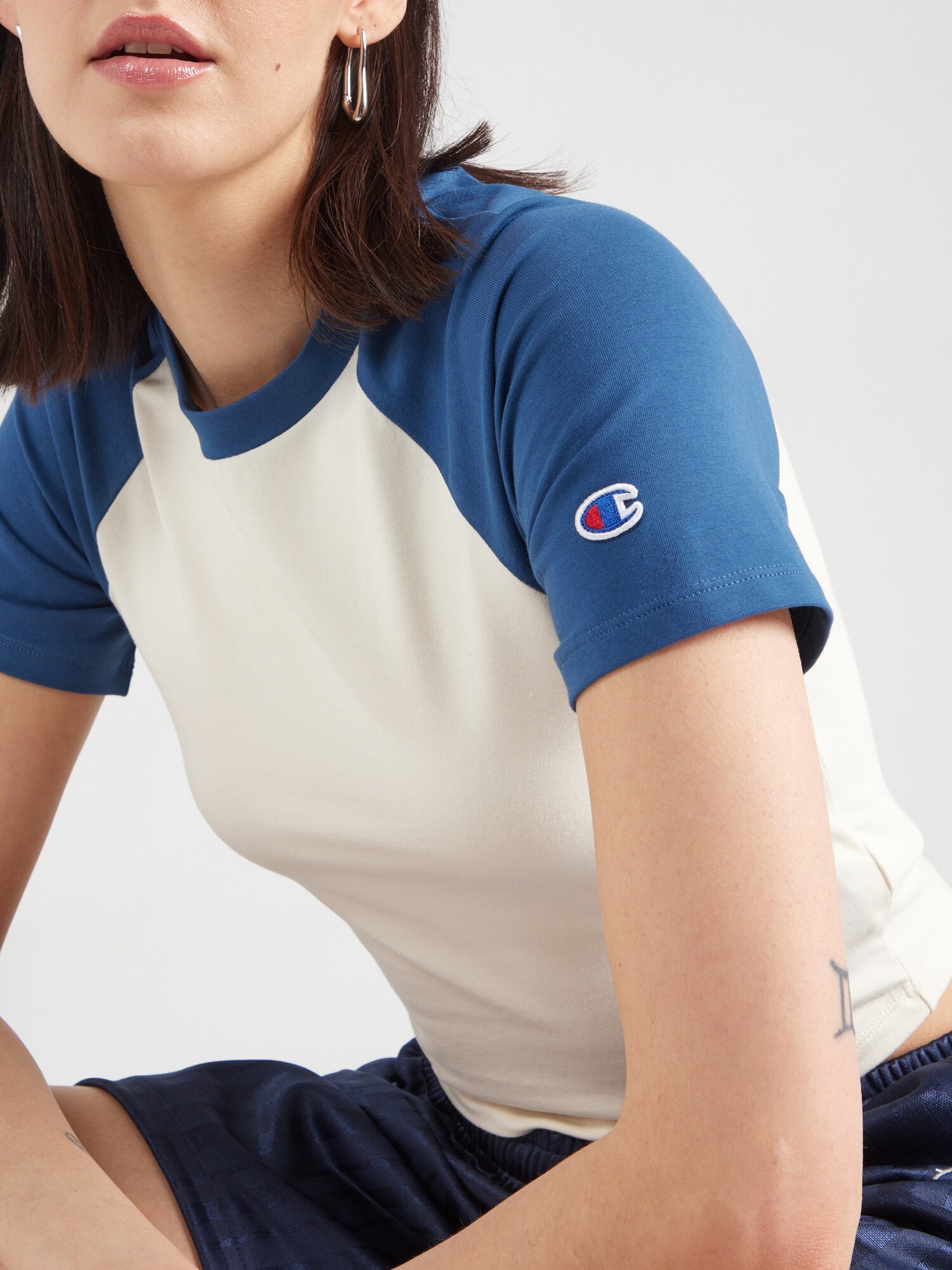 Champion Authentic Athletic Apparel Tričko modrá / sivobéžová (obrázok 5)