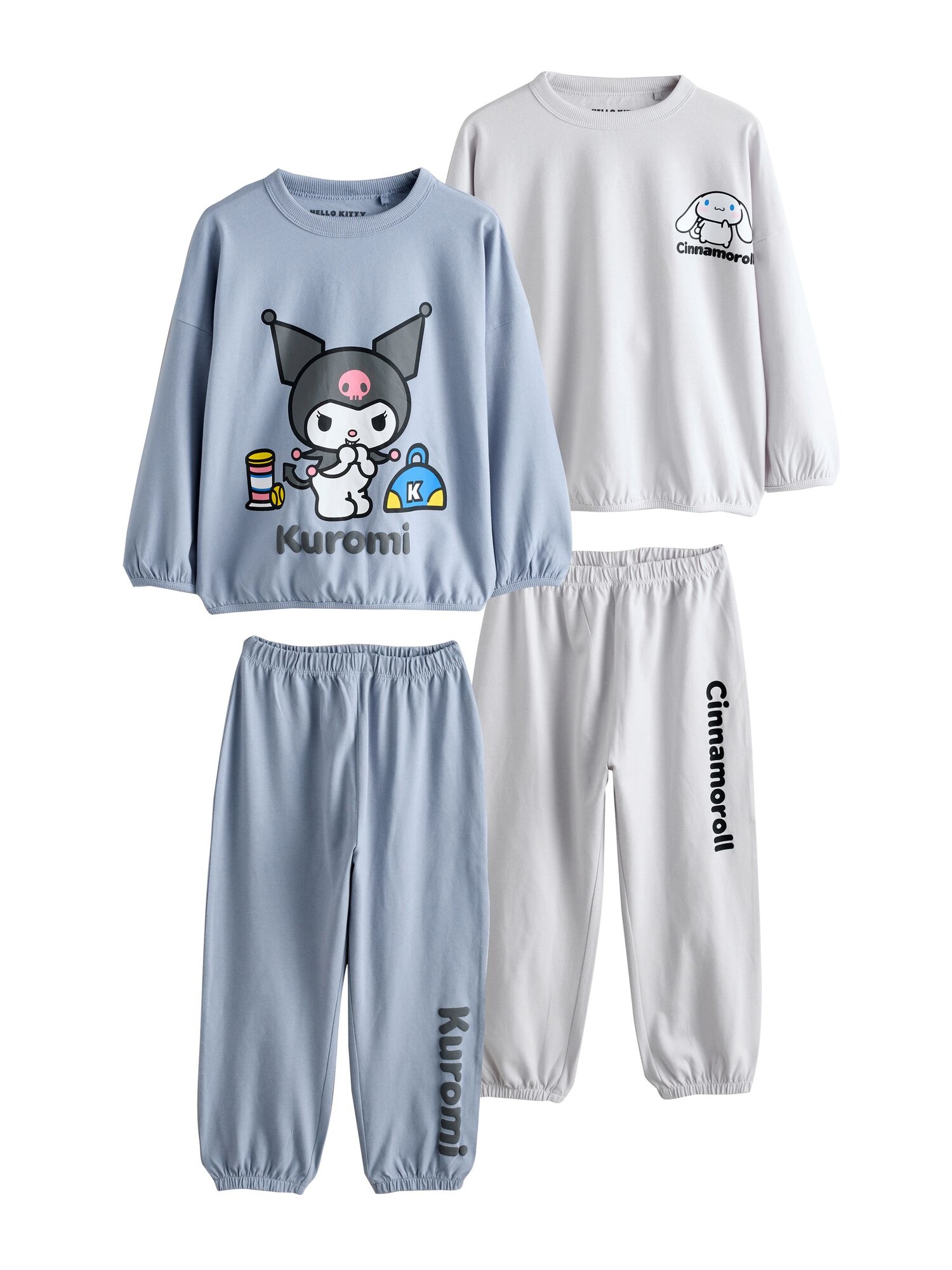 Next Pijamale  albastru / gri / alb