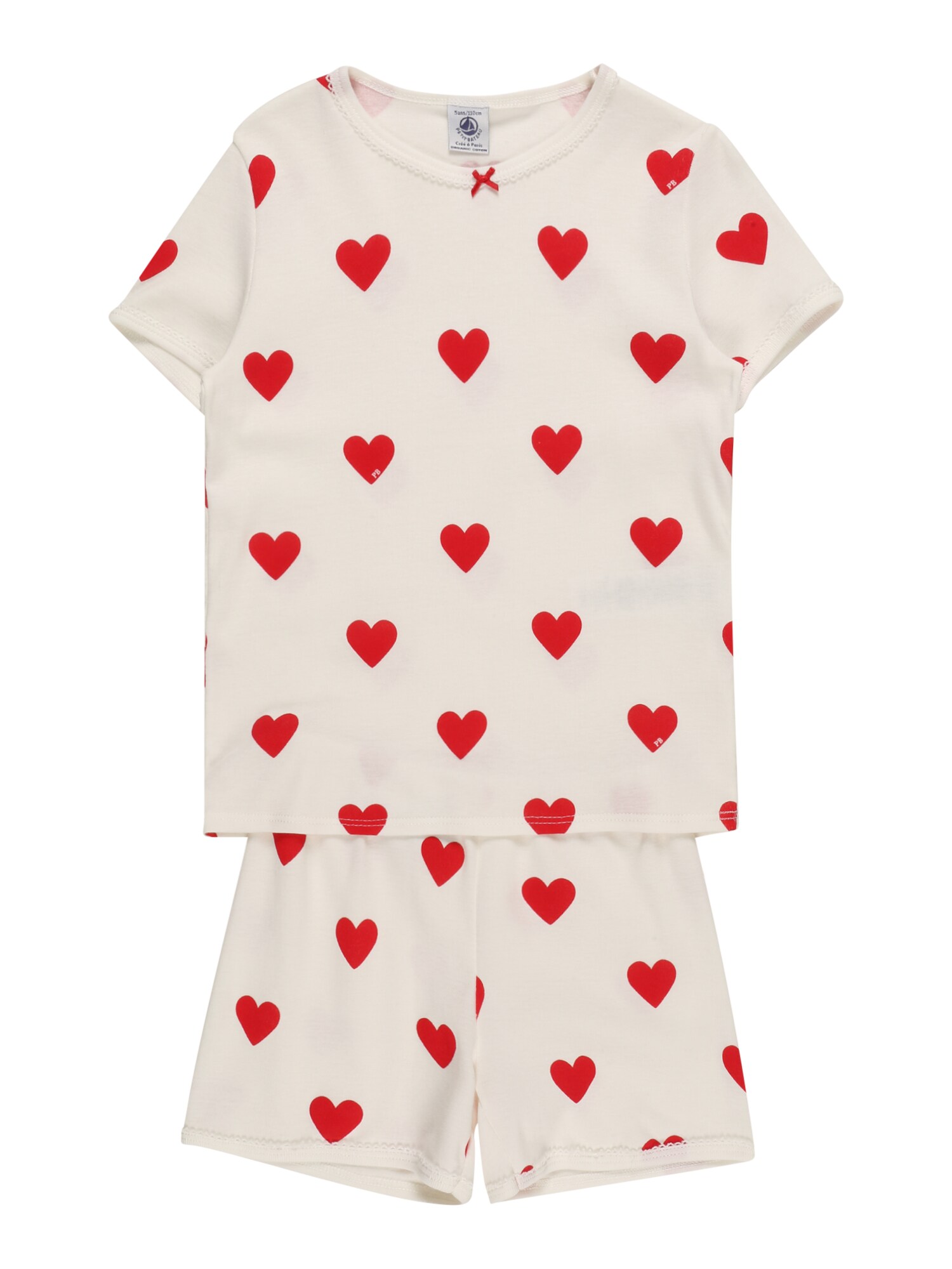 PETIT BATEAU Pyžamo  červená / biela
