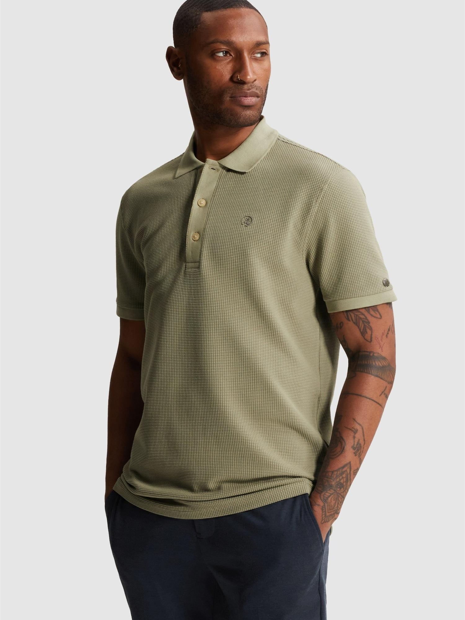 T-shirt 'Polo shirt with waffle texture'