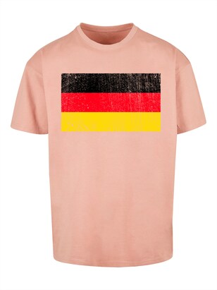 F4NT4STIC Shirt ‘Germany Deutschland Flagge distressed’ Beige / Geel / Rood / Zwart