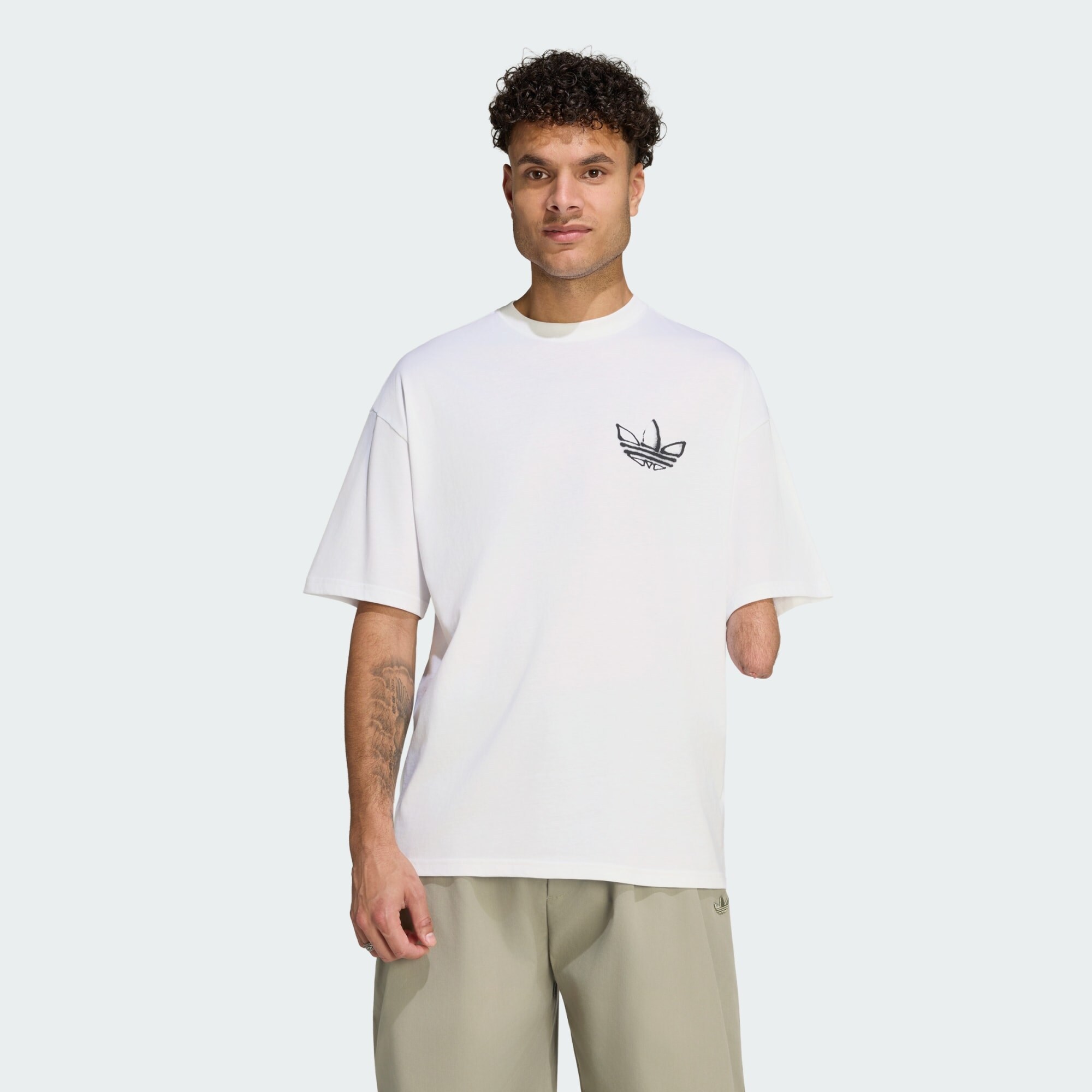 ADIDAS ORIGINALS Camiseta 'Powder Tongue' negro / blanco – imagen 2