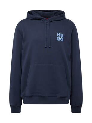 HUGO Sweatshirt ‘Dimoni’ Marine / Lichtblauw / Wit