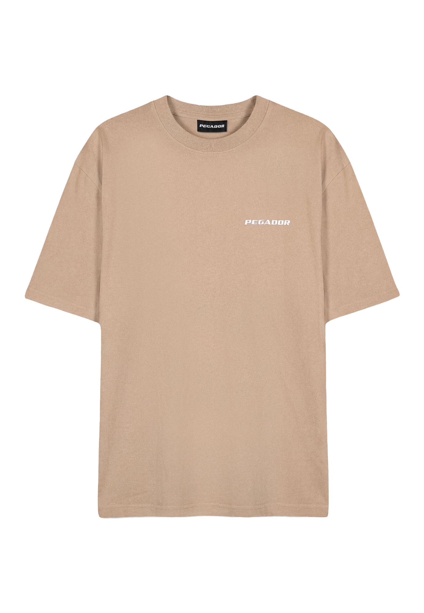 Pegador Tricou maro cămilă / alb