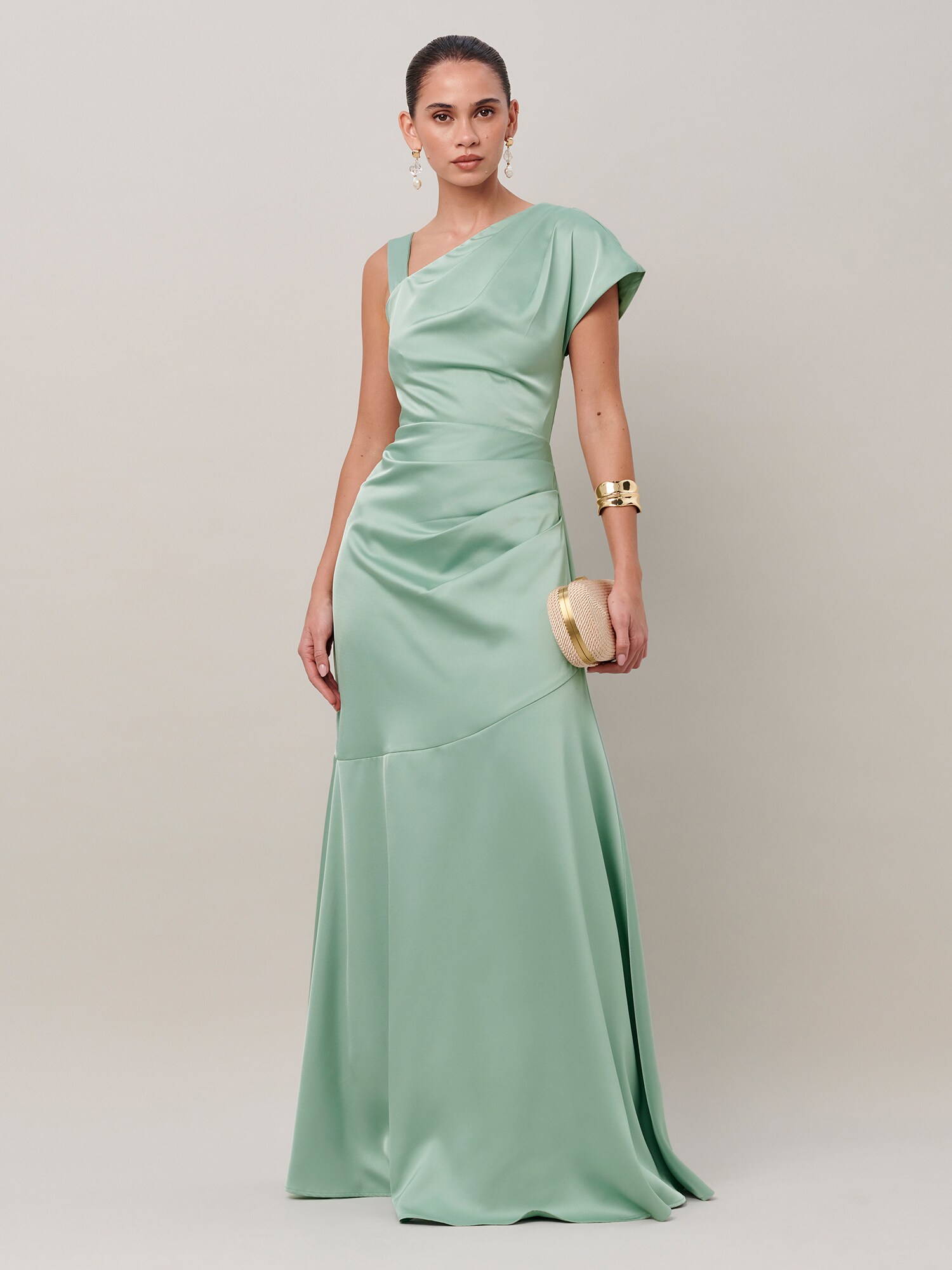 Sável Rochie de seară NATALIA verde deschis