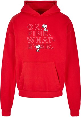 Merchcode Sweatshirt ‘Peanuts – Ok Fine Whatever’ Rood / Zwart / Wit