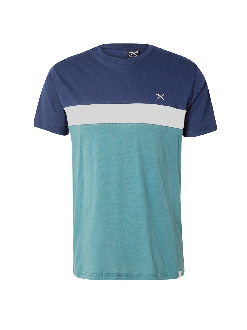 T-shirt 'Court' marinblå / jade