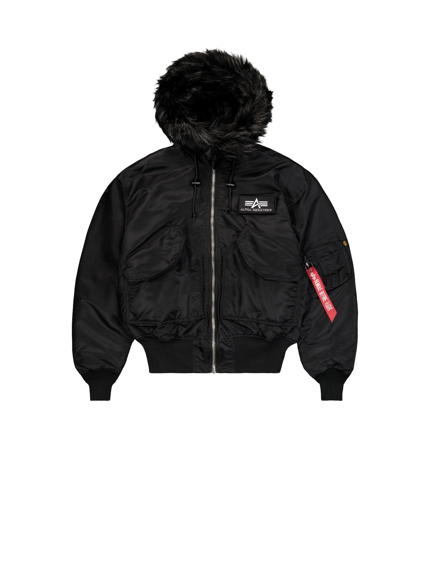 ALPHA INDUSTRIES Geacă de iarnă 45P negru / alb