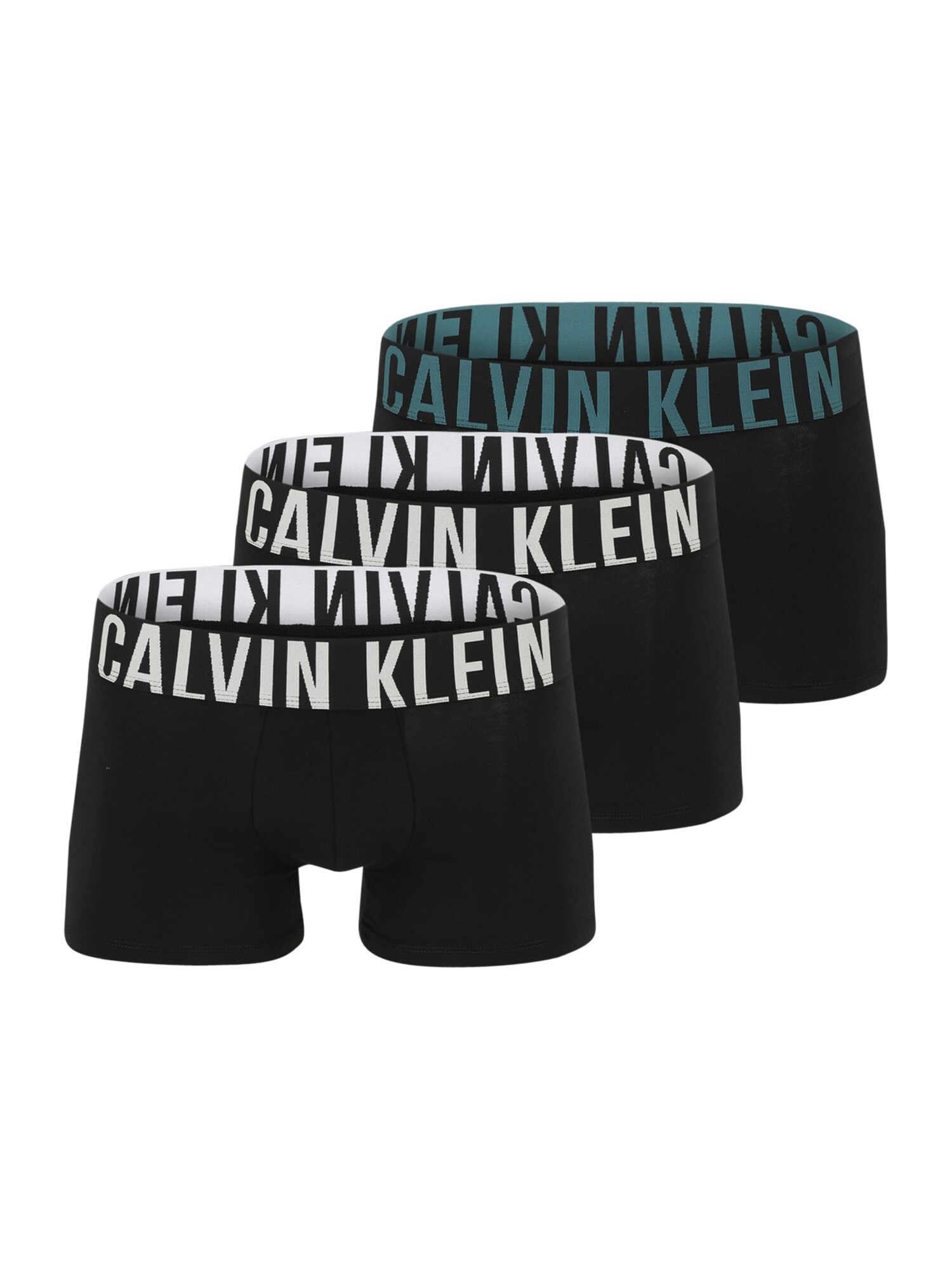 Calvin Klein Underwear Boxerky 'Intense Power'  petrolejová / čierna / šedobiela