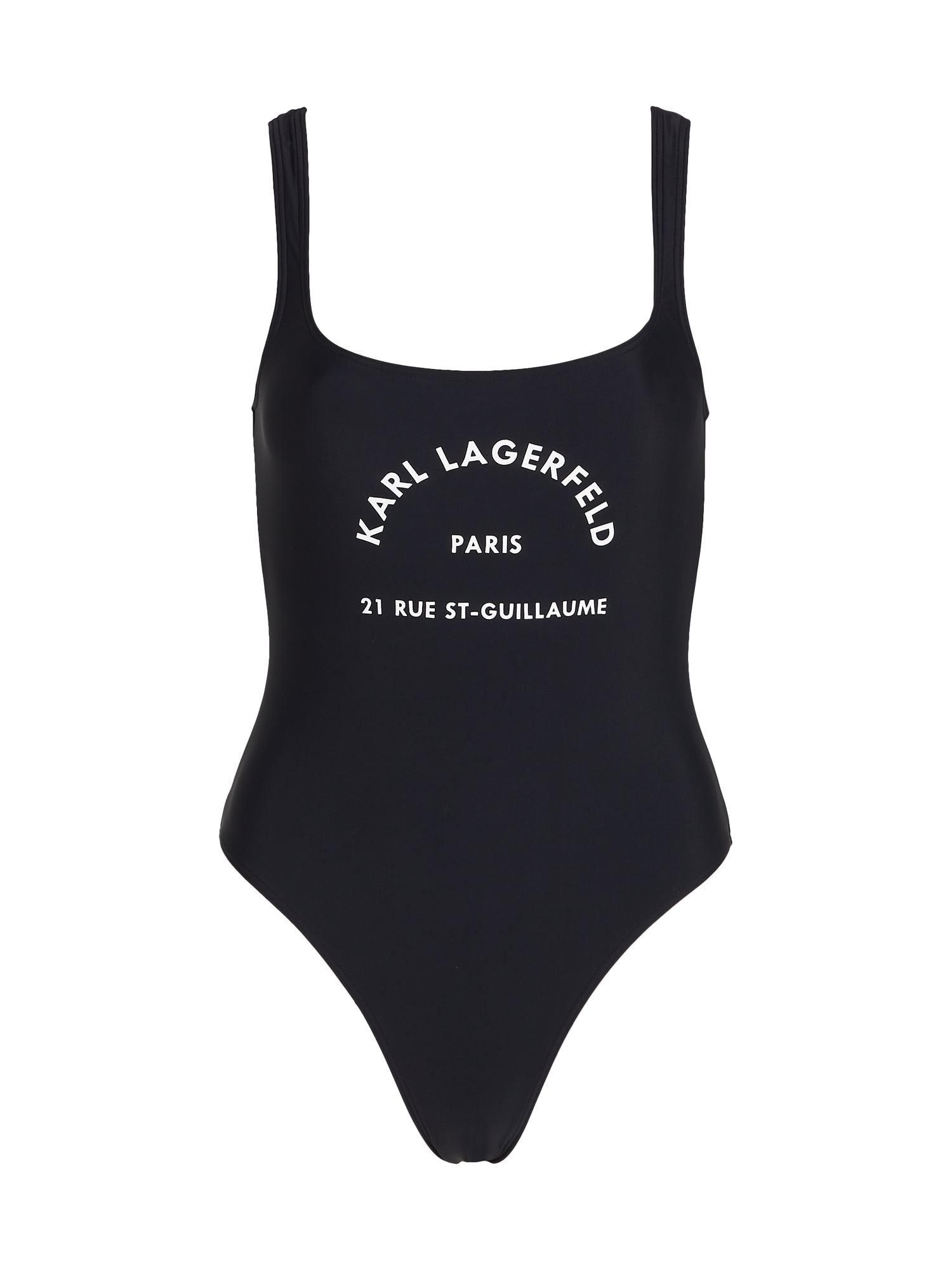 Karl Lagerfeld Costum de baie întreg  negru / alb