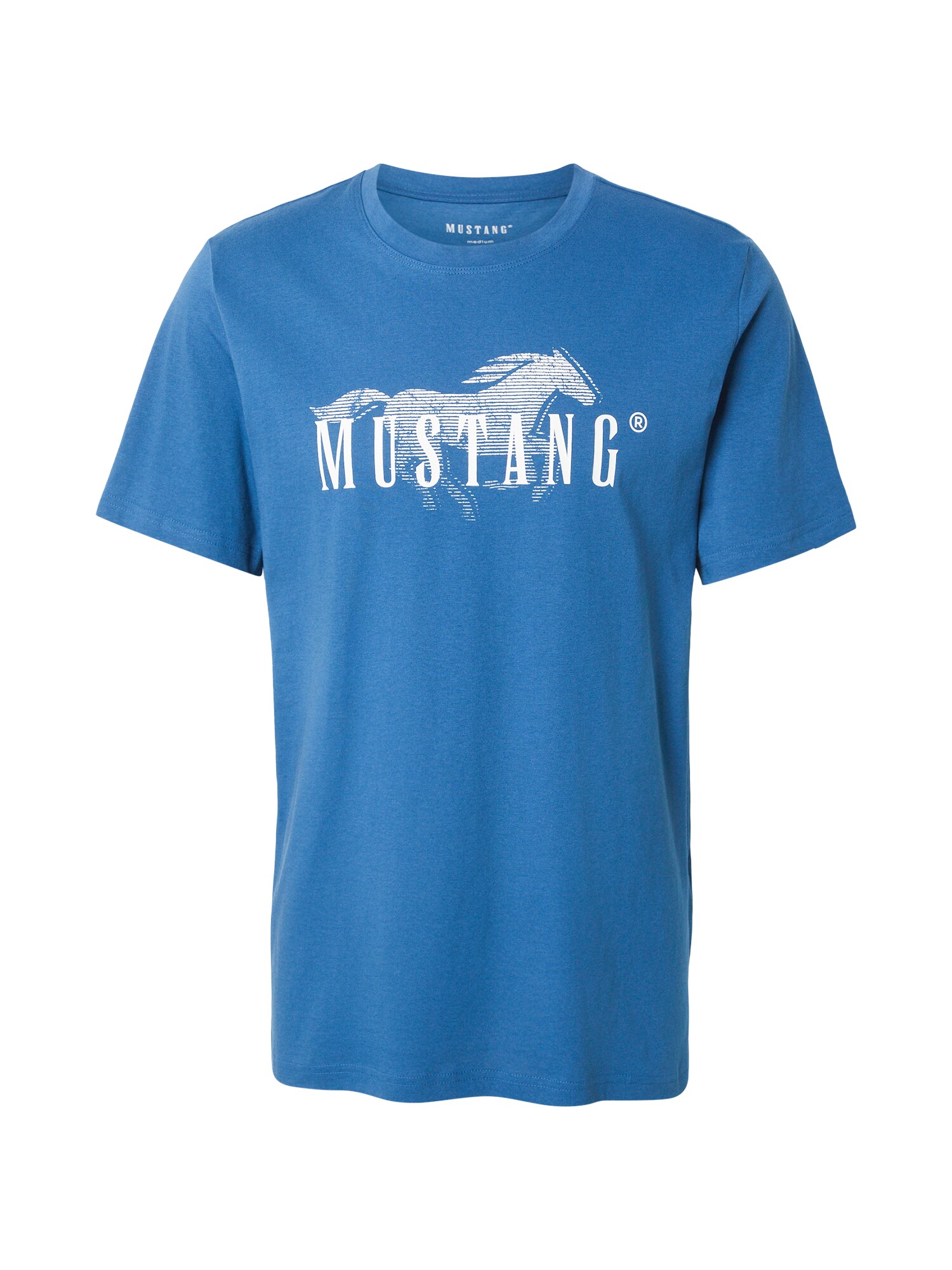 MUSTANG Tricou 'Austin'  albastru / alb