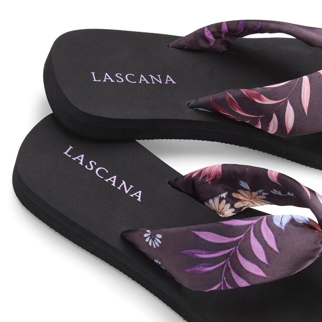 LASCANA, Ujjelválasztó-pántos szandál, lila, 5 kép a 5 közül