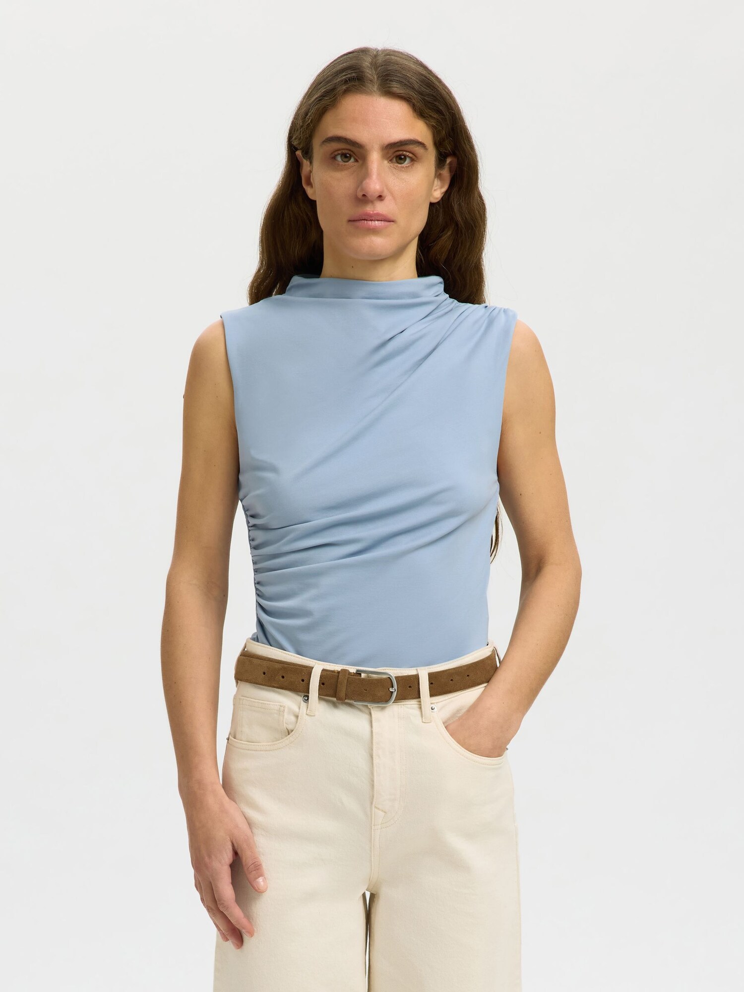 SELECTED Blusa  azul cielo