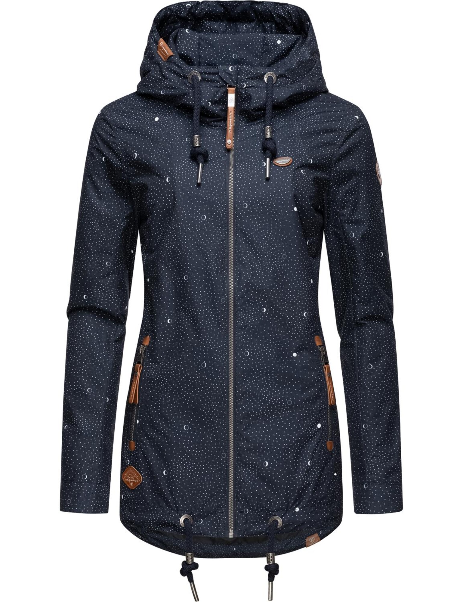 Ragwear Prechodná bunda 'Zuzka'  námornícka modrá / biela