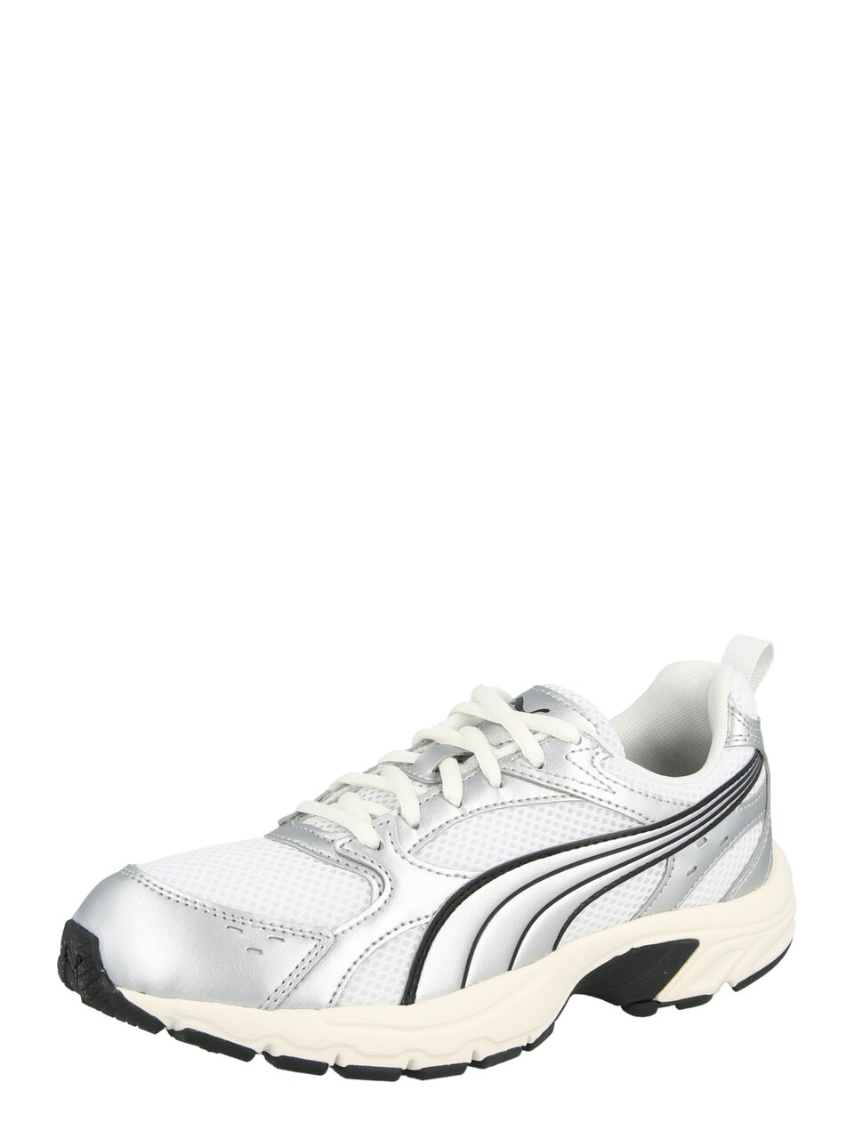 Låg sneaker 'Milenio Tech' silvergrå / svart