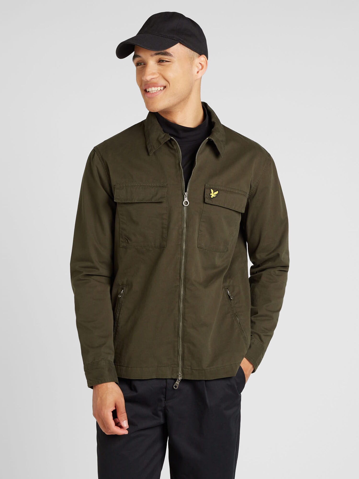 Lyle & Scott Átmeneti dzseki  sárga / sötétzöld termék 2. képe