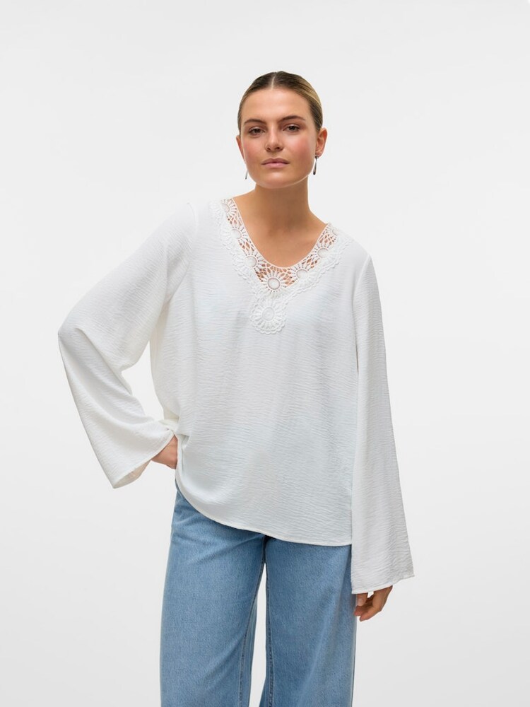 VERO MODA Bluse 'VMALVA' Damen Größe M weiß