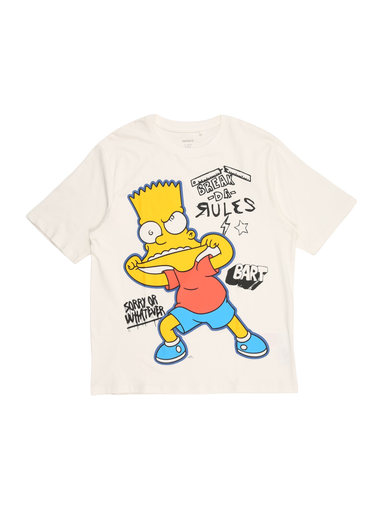 NAME IT Tricou 'NKMJUDA SIMPSONS'  albastru deschis / galben / alb