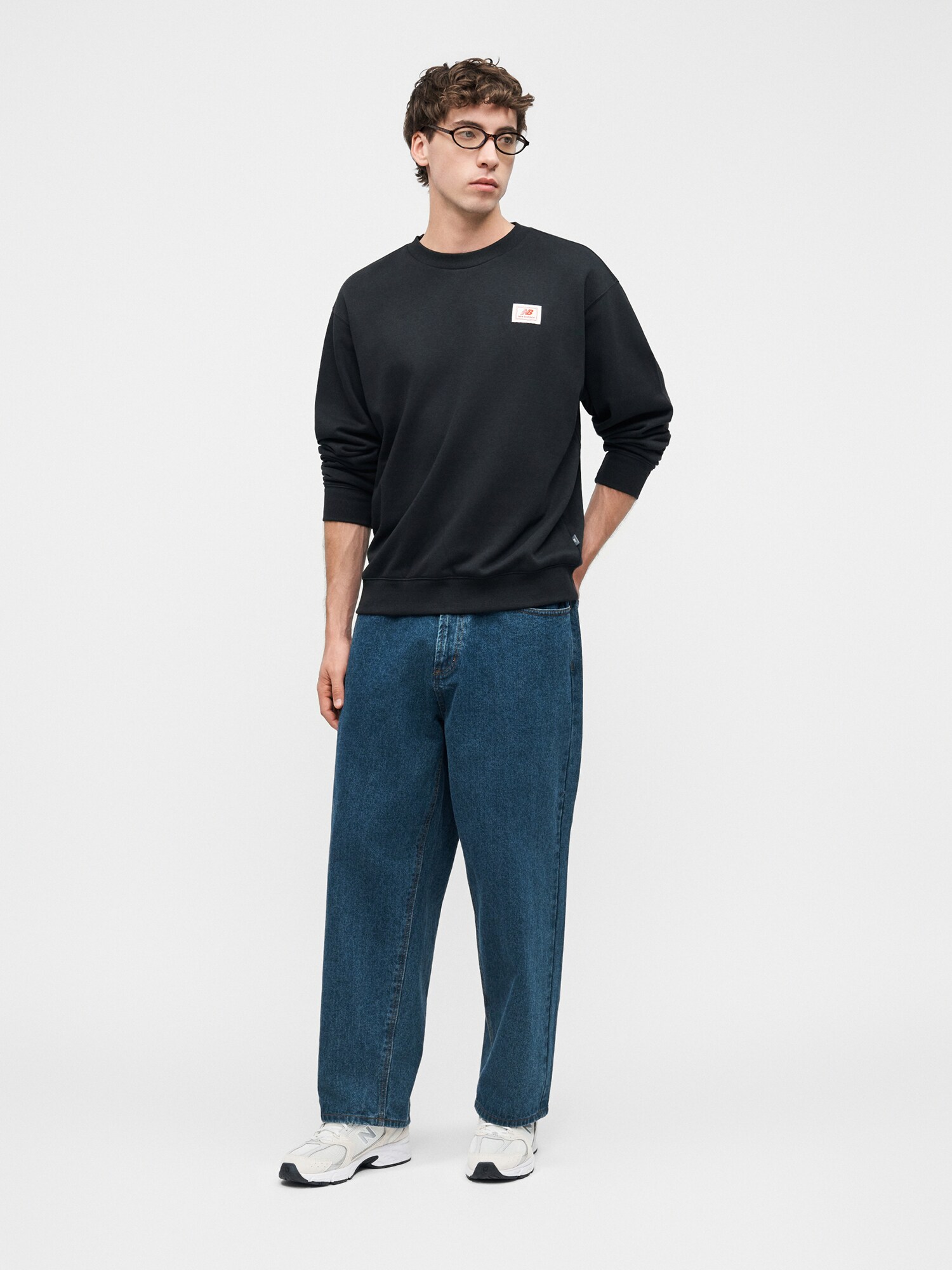 New balance Sudadera negro / blanco – imagen 8