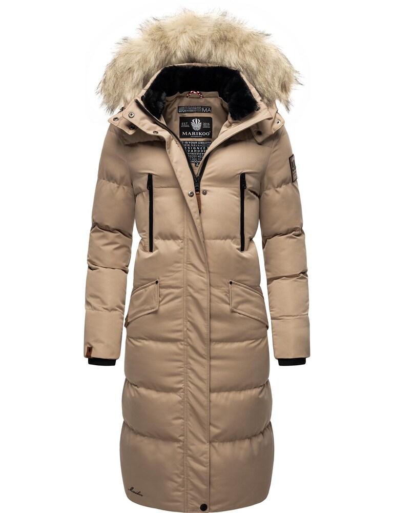 MARIKOO Mantel 'Schneesternchen' Damen Größe XL beige Wintermantel