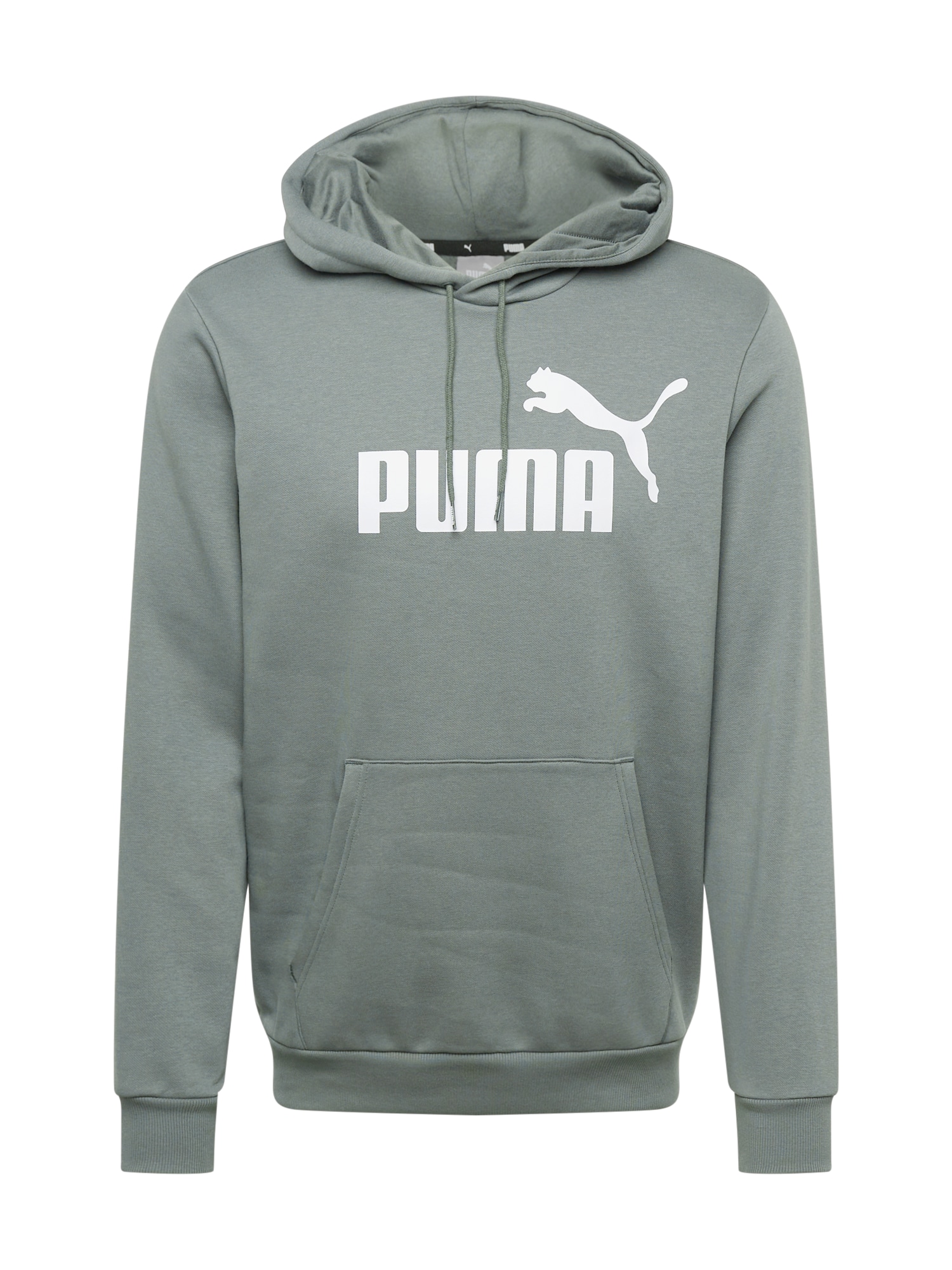 PUMA Sportska sweater majica 'ESS'  bazalt siva / bijela