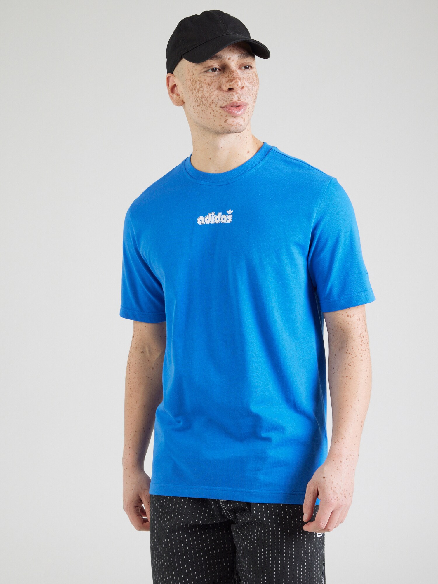 ADIDAS ORIGINALS Póló  azúr / fehér termék 2. képe