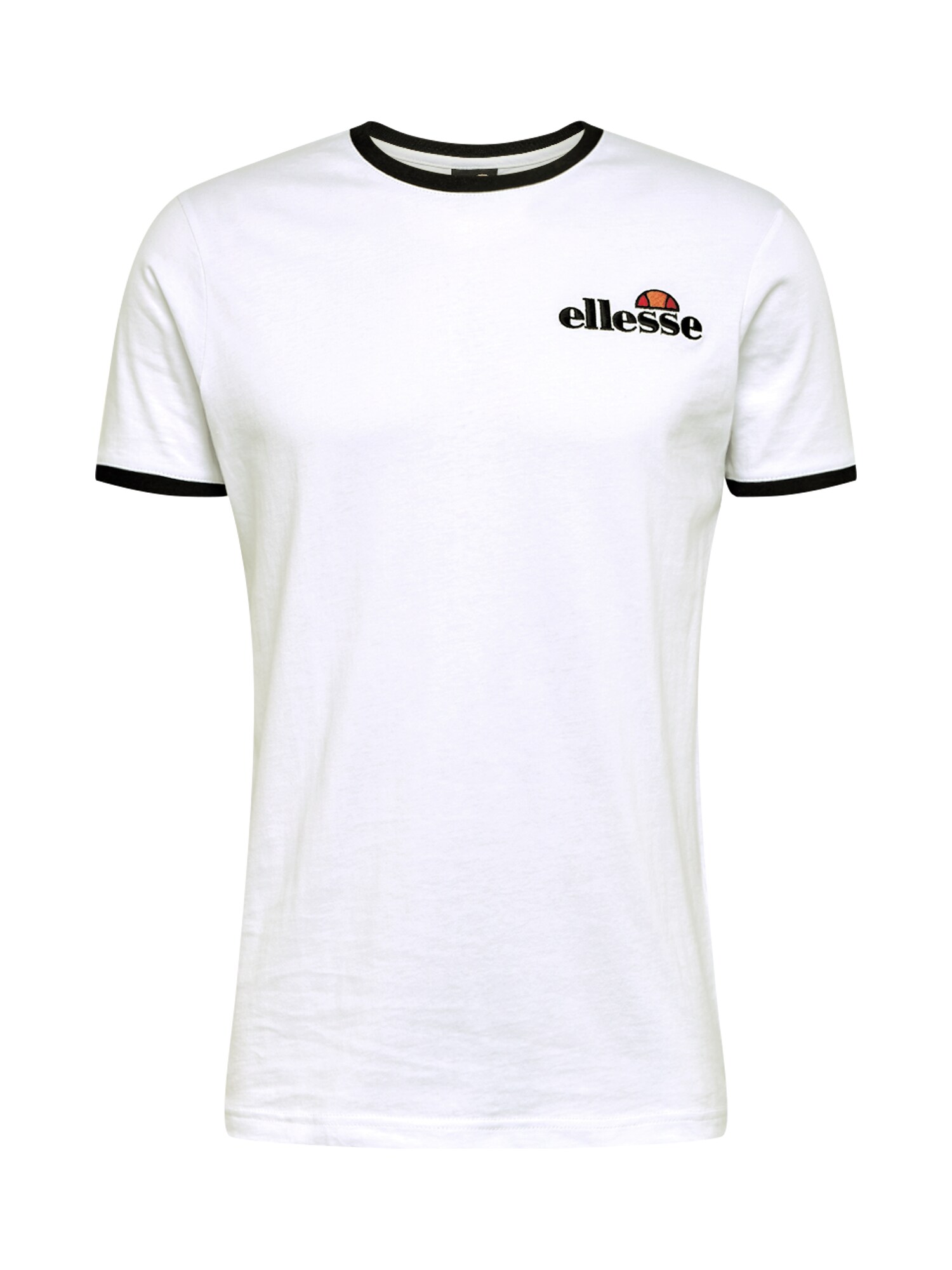 ELLESSE Marškinėliai 'MEDUNO RINGER'  balta / juoda / šviesiai raudona / oranžinė