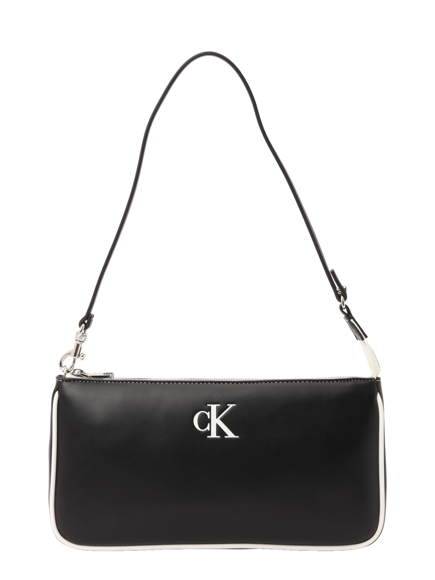 Calvin Klein Torba za na rame 'Contrast Logo Convertible'  crna / bijela