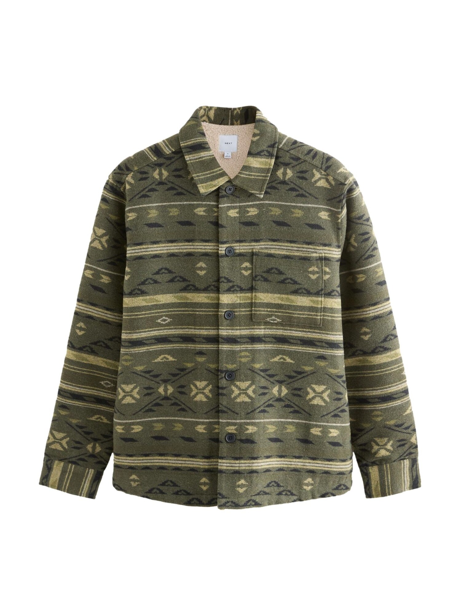 Next Geacă de primăvară-toamnă  oliv / verde deschis / alb