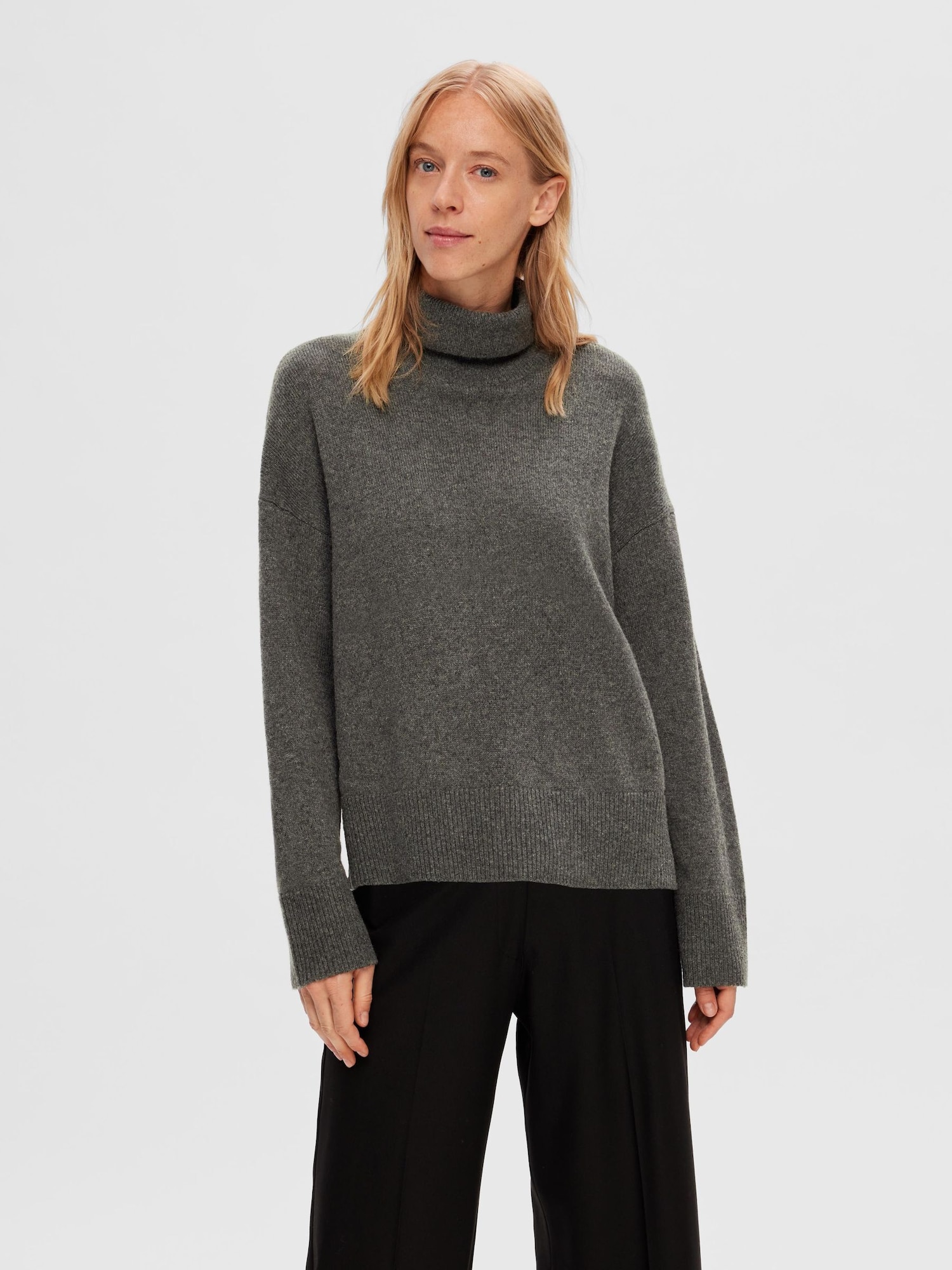 SELECTED Jersey  gris / gris oscuro