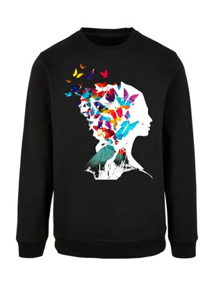 F4NT4STIC Sweatshirt ‘Schmetterling’ Gemengde kleuren / Zwart