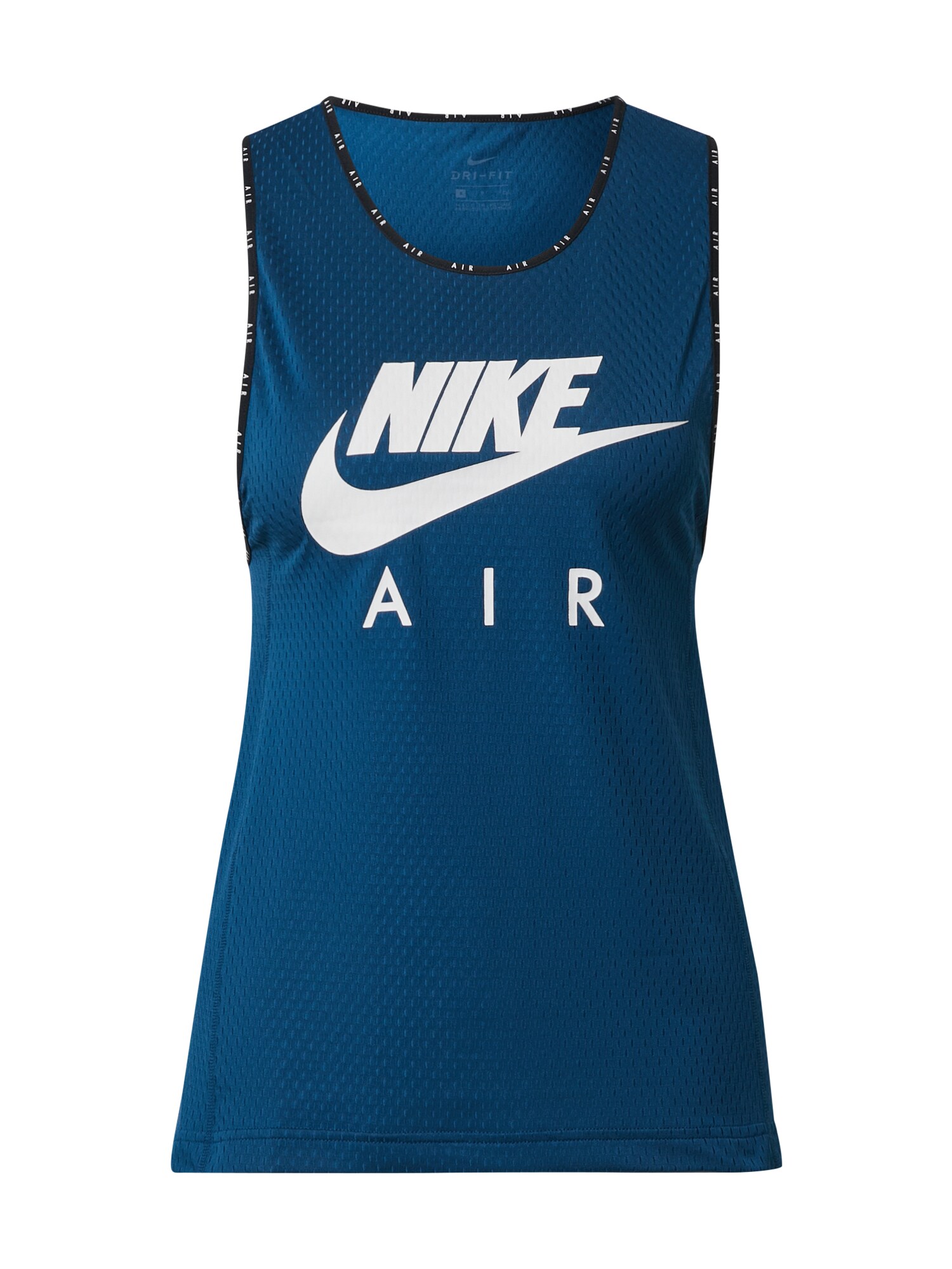 NIKE Sportiniai marškinėliai be rankovių  balta / tamsiai mėlyna jūros spalva